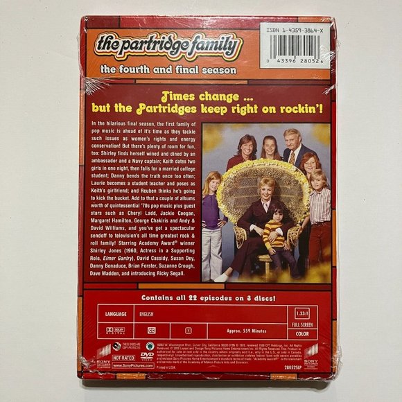 The Partridge Family The Complete Fourth Season DVD New - Picture 2 of 2